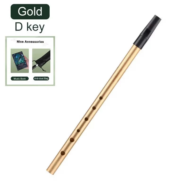 Authentic Irish Whistle Flute C/D Key Tin Penny Whistle with 6 Holes Perfect Traditional Irish Music Musical Instrument