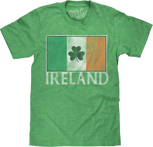 Men'S Ireland Shamrock T-Shirt - Irish Flag Shirt