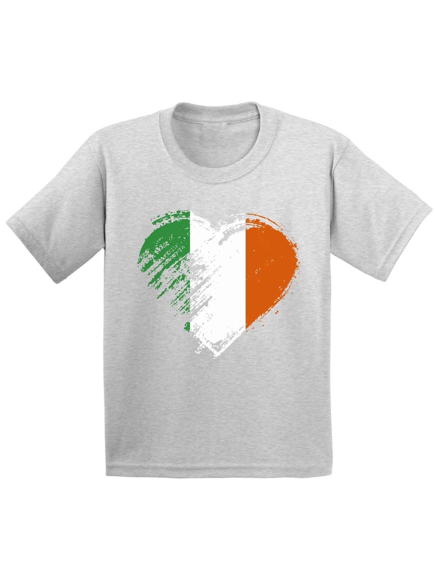 Irish Flag Heart Shirt St. Patricks Day Shirt for Kids Proud Irish American T Shirt Kids Irish Pride Shirt Gifts for Boys and Girls Irish Flag Distressed Irish Shirt St Paddy'S Day