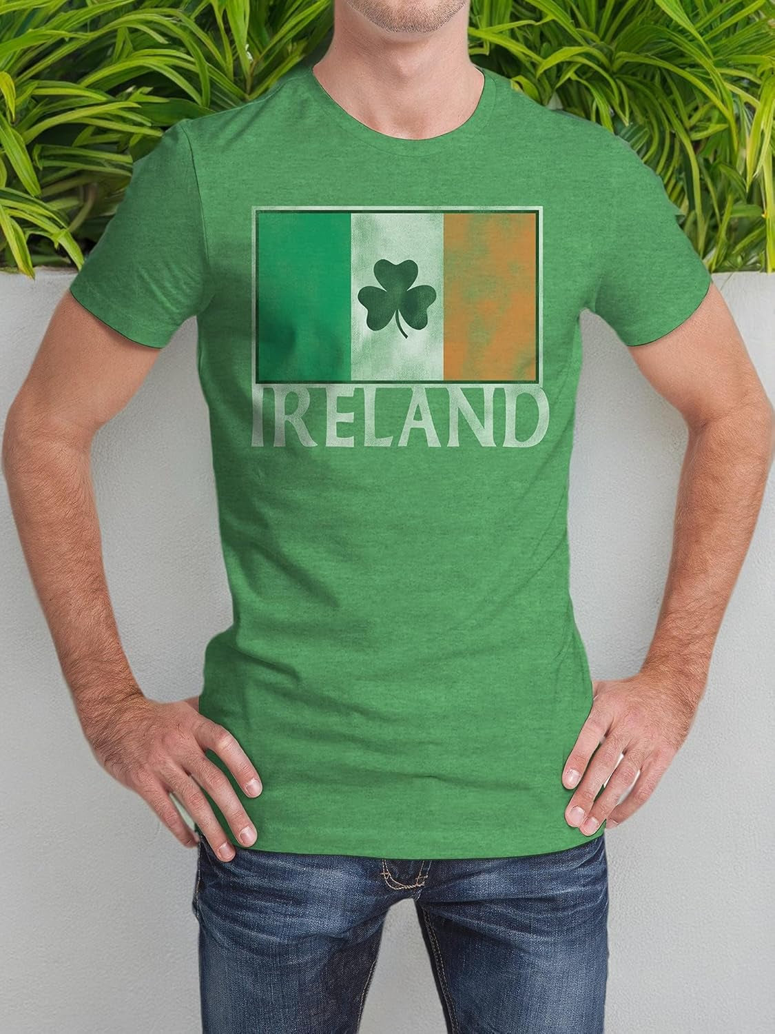 Men'S Ireland Shamrock T-Shirt - Irish Flag Shirt