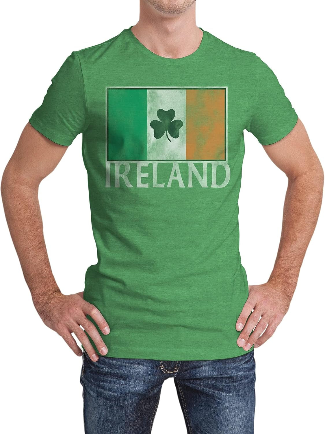 Men'S Ireland Shamrock T-Shirt - Irish Flag Shirt