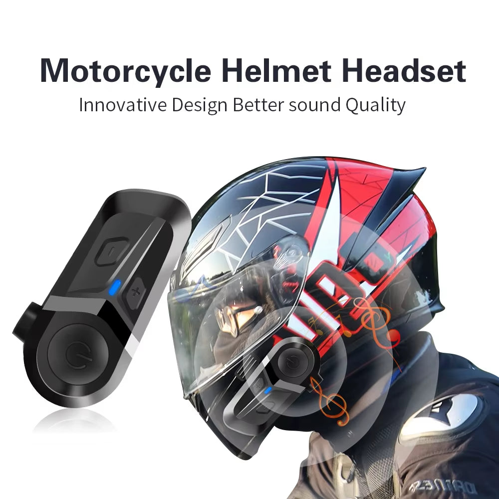 Motorcycle Earphones Helmet Headset Bluetooth 5.3 Headphones Wireless Motor Headset Bike Earphone Handsfree Stereo Earbud