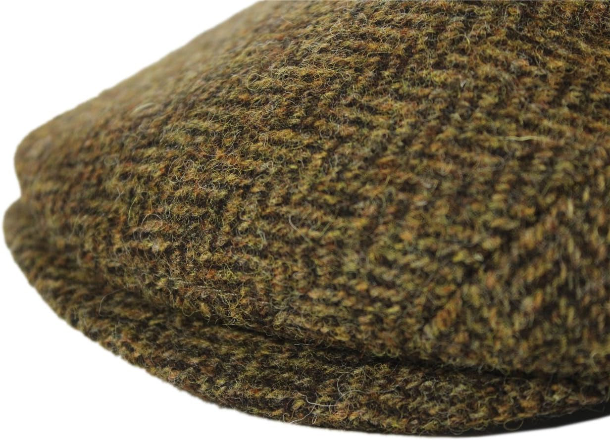 Irish Touring Cap Made in Ireland Fitted Slim Fit Genuine Tweed