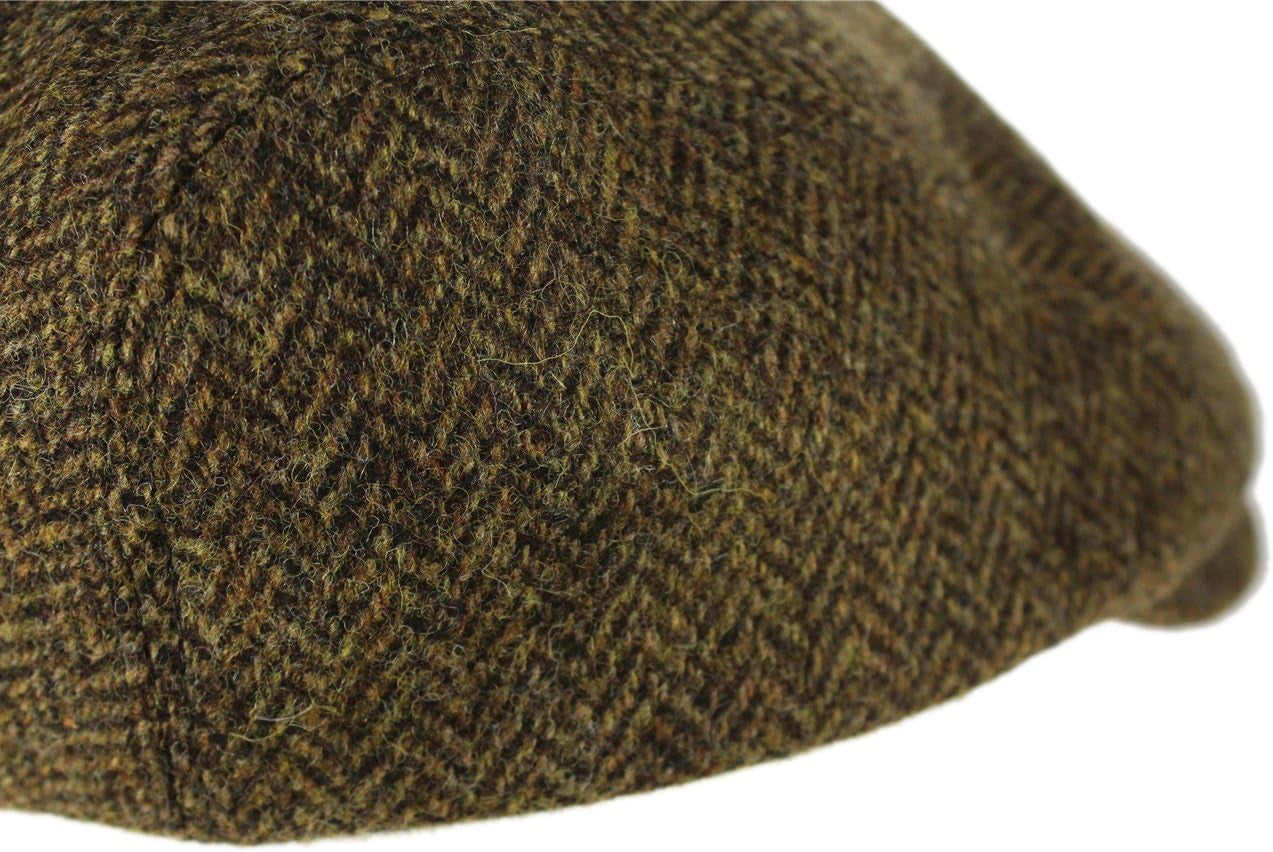 Irish Touring Cap Made in Ireland Fitted Slim Fit Genuine Tweed